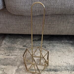 Gold Geometric Paper Towel Holder